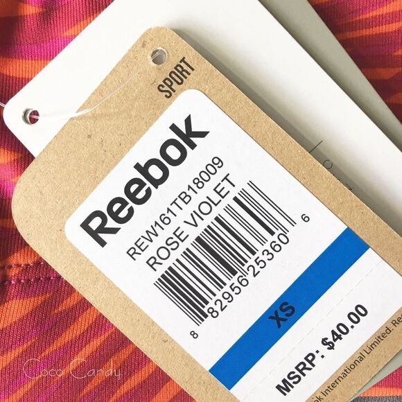 🆕Reebok Orange Wave Reversible Sports Bra - Picture 4 of 5